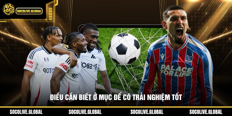 Điều cần biết ở mục để có trải nghiệm tốt